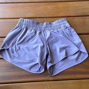 Purple grey lululemon shorts. Size 8, 4 inseam